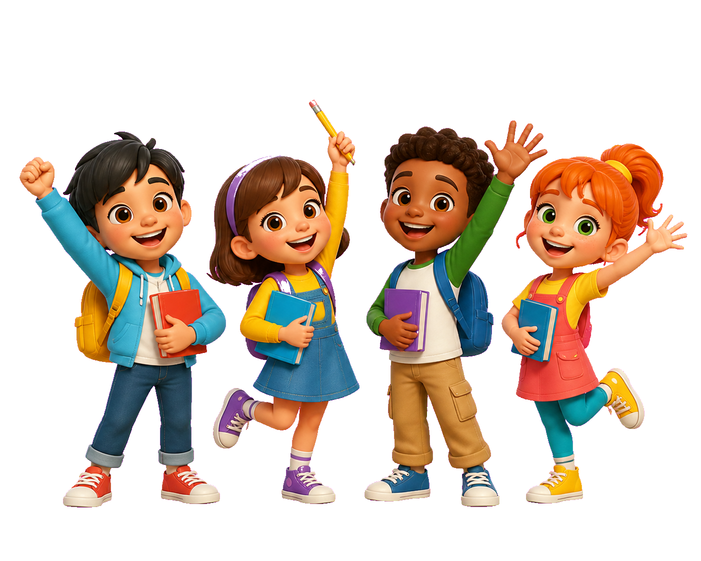 Personajes infantiles educativos del Instituto Moderno Cristo Redentor